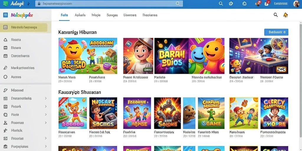 Screenshot ketiga menunjukkan sistem ranking pemain.
